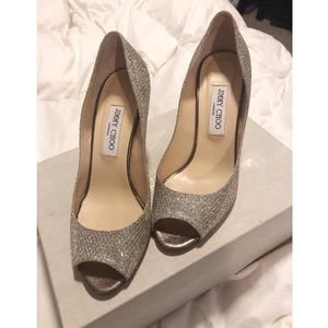 Jimmy Choo Glitter Wedge